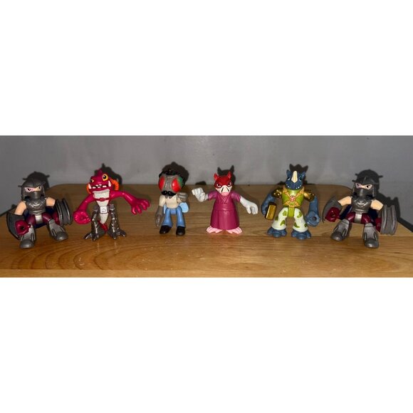 Lot of 6 Teenage Mutant Ninja Turtles TMNT Half Shell Imaginex Playmates Action - Picture 1 of 11
